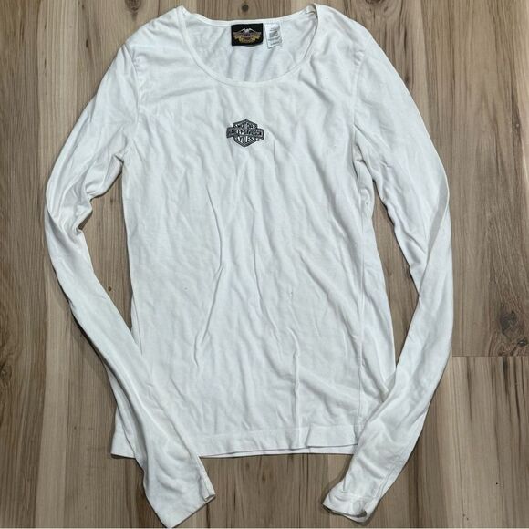 Harley-Davidson Tops - Harley Davidson White Long Sleeve Shirt Women’s XS